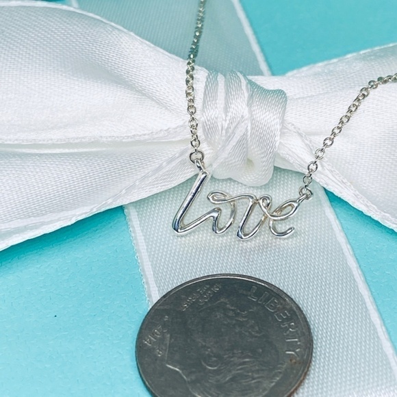 Tiffany & Co. Paloma Picasso Sterling "Love" Graffiti 16 in. Necklace w/box - Picture 6 of 8